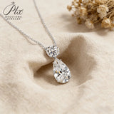 Moissanite Custom Pendant 925 Sterling Silver Pear Round Cut Total 5/9.5CT D Color With GRA For Ladies Christmas Gift Jewelry