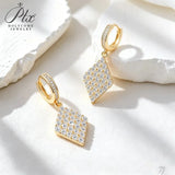 Moissanite Stud Earrings for Women Luxury Yellow Gold Plated 925 Sterling Silver Stud Earrings Fashion Daily Jewelry Gift Wholesale Factory Direct