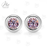 Moissanite Earrings 12 Colors 925 Silver 0.5CT Bubble Top quality Birth Stones New Bridal Jewelry classic Daily Wear Jewel Gift