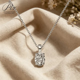 Moissanite Necklace 1ct/1.5ct/2ct/3ct Oval Cut D VVS1 925 Sterling Silver Anti-Allergy Daily Wear Pendant Nickel-free&Lead-free