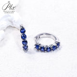 Moissanite Earrings & Lab Grown Gemstone 925 Sterling Silver VVS1 Round Brilliant Cut Fine Jewelry Gift for Women Anniversary