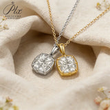 Moissanite Necklace Classic 2.5ct Cushion Cut D VVS1 GRA 925 Silver 10K 14K Gold Solitaire Pendant Elegant Gift for Her Daily Wear