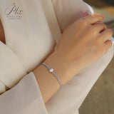 Moissanite Bracelet 6/7/8 Inches Oval Cut 1CT D Color VVS1 925 Sterling Silver Jewelry for Women Anniversary Gifts