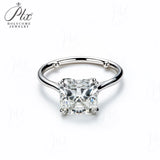 Lab Grown Diamond Ring Cushion Cut 1ct/2ct/3ct D Color 10k14k18k Gold Women Wedding Anniversary Band Hypoallergenic