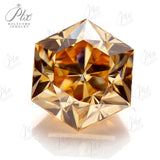 Moissanite Diamond Hexagon Green/D/Champagne Color VVS1 Brilliant Cut Tester Positive Factory GRA Certificate Jewelry Making DIY