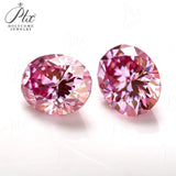 Moissanite Plating Sakura Pink VVS1 Oval/Pear/Heart/Asscher/Emerald Cut for Engagement Rings Jewelry Making DIY Craft Accessories