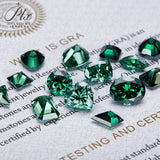 Green Moissanite VVS1 8 Hearts & 8 Arrows Round/Oval/Heart Shapes High Brilliance Loose Stones for Custom Fine Jewelry Designs