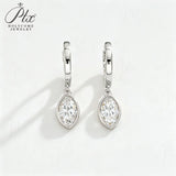 Moissanite Earrings 1-2ct Marquise Cut D Color VVS1 925 Sterling Silver GRA Hypoallergenic Non Tarnish Office Wear Gift