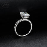Moissanite Ring 3ct Radiant Cut D Color VVS1 GRA Certified 925 Sterling Silver Versatile Daily & Office Wear Ring for Ladies
