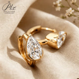 Moissanite Earrings Pear Cut D VVS1 925 Sterling Silver GRA Certified Factory Direct Hypoallergenic Daily Jewelry