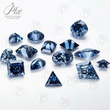 Vivid blue Color Moissanite Brilliant cut Multiple Shapes Excellent Cut Moissanites Gemstones GRA Pass Diamond Test Loose Gems