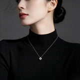 0.5‑1CT Moissanite Necklace 925 Sterling Silver D Color VVS1 Round Cut Pendant GRA Factory Direct Hypoallergenic Fine Jewelry
