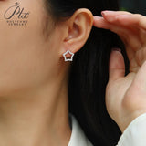 925 Sterling Silver Earrings Moissanite/Ruby/Sapphire/Columbia D Color VVS1 Round Cut Ideal Gift for Mother's Day Fine Jewelry