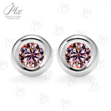 Moissanite Earrings 12 Colors 925 Silver 0.5CT Bubble Top quality Birth Stones New Bridal Jewelry classic Daily Wear Jewel Gift