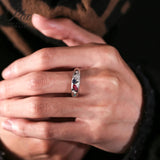 Moissanite Ring For Women Party Trend Fashion Sleek Colorful Glittering Essentials Fine Jewelry New Year present