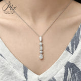 Moissanite Necklace 2.1CT D Color 925 Sterling Silver Round/Marquise/Emerald/Oval Cut Anti-Allergy Daily Wear Ideal Gift for Her