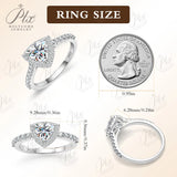 Moissanite Rings 1ct 100% S925 Sterling Silver VVS1 Trillion Heart Multi-Shape  K D Wedding Bridal Anniversary Gift Women Charms