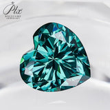 Green Moissanite VVS1 8 Hearts & 8 Arrows Round/Oval/Heart Shapes High Brilliance Loose Stones for Custom Fine Jewelry Designs