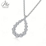 4.6CT Moissanite Hollow Water Drop Pendant Round Shape S925 D Color High-End Jewelry for Women Perfect for Anniversary Gifts