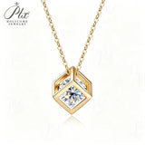 0.5‑1CT Moissanite Necklace 925 Sterling Silver D Color VVS1 Round Cut Pendant GRA Factory Direct Hypoallergenic Fine Jewelry