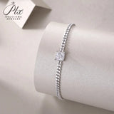 Moissanite Open Bangle Princess Cut 1ct D Color VVS1 925 Sterling Silver Stylish Jewelry for Women Wedding Anniversary Gifts
