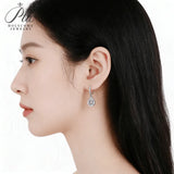 Pear-shaped Total 2CT Micro-set Pendant Earrings with Moissanite 925 Sterling Silver Jewelry for Women Radiant Flame-like Charm