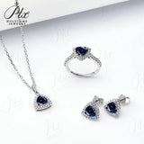 Jewelry Set Moissanite Jewelry Set Trillion Cut It Includes Ring Necklace & Earrings Suitable for Weddings and Ideal As A Gift