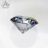 Plated Color Round Cut Gemstones 0.1ct–10ct Moissanite Grey Champagne Golden Yellow Garnet Jewelry Making Rings Gifts with GRA