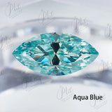 Aqua Blue VVS1 Moissanite Multiple Cutting Shapes Loose Moissanites Gemstones with GRA Brilliant Cut Fancy Cut Beads For Jewelry