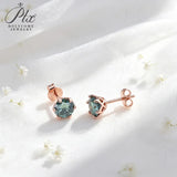 1ct Moissanite Earrings Excellent Round Cut Multi‑Color VVS1 925 Sterling Silver GRA Certified Hypoallergenic Commute‑Friendly