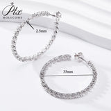 100% Moissanite Earrings 925 Sterling Silver for Women Sparkling Hypoallergenic Jewelry for Wedding Anniversary Party Luxury