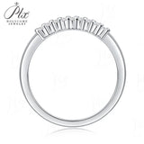 1.5mm Moissanite Ring Round Brilliant Cut Wedding Ring D Color VVS1 S925 High-End Ladies' Jewelry Gift for Anniversary