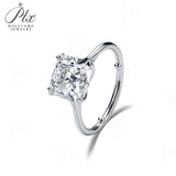 Lab Grown Diamond Ring Cushion Cut 1ct/2ct/3ct D Color 10k14k18k Gold Women Wedding Anniversary Band Hypoallergenic