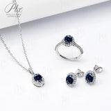 Jewelry Set Moissanite Jewelry Set Oval Cut It Includes Ring Necklace & Earrings Suitable for Weddings and Ideal As A Gift