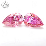 Moissanite Plating Sakura Pink VVS1 Oval/Pear/Heart/Asscher/Emerald Cut for Engagement Rings Jewelry Making DIY Craft Accessories