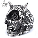 Men’s Punk Skull Rings Stainless Steel Multi-Style Hip-Hop Biker Fashion Jewelry Personality Rock Ring Party Charm Gift