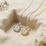 Moissanite Necklace Classic 2.5ct Cushion Cut D VVS1 GRA 925 Silver 10K 14K Gold Solitaire Pendant Elegant Gift for Her Daily Wear
