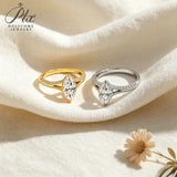 Moissanit Ring GRA Certified 925 Silver D Color Stone Exquisite Marquise Design Fine Jewelry Hypoallergenic Daily Versatile Wear