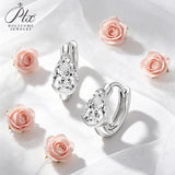 Moissanite Earrings Pear Cut D VVS1 925 Sterling Silver GRA Certified Factory Direct Hypoallergenic Daily Jewelry