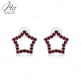 925 Sterling Silver Earrings Moissanite/Ruby/Sapphire/Columbia D Color VVS1 Round Cut Ideal Gift for Mother's Day Fine Jewelry
