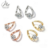 1-2ct D Color Round Cut Moissanite Earrings VVS1 S925 White Yellow Rose Gold Classic Fine Jewelry Anniversary Gift for Her