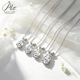 2-5CT Moissanite Necklace Pear Cut 925 Sterling Silver D Color VVS1 GRA Factory Direct Hypoallergenic Daily Wear Jewelry
