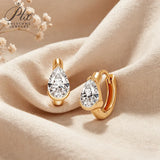 Moissanite Earrings Pear Cut D VVS1 925 Sterling Silver GRA Certified Factory Direct Hypoallergenic Daily Jewelry