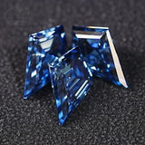 Vivid blue Color Moissanite Brilliant cut Multiple Shapes Excellent Cut Moissanites Gemstones GRA Pass Diamond Test Loose Gems