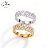 Moissanite Ring Wholesale S925 Sterling Silver D Color VVS1 Clarity Round Cut Classic Jewelry For Women Promise Anniversary Band
