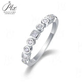 Moissanite Ring D Color S925 Setting Combined Round-Cut & Princess-Cut Ideal for Daily Wear & Perfect Gift Choice