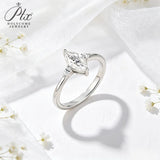 Moissanite Ring 925 Sterling Silver 1CT Marquise GRA Certified Fine Jewelry Hypoallergenic Office‑Ready Daily Wear Fine Jewelry