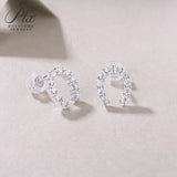 Moissanite Earrings Round Cut D Color 925 Sterling Silver Classic Fine Jewelry for  Birthday Anniversary Valentine's Day Gift