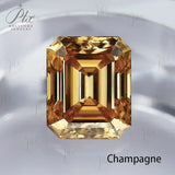 Moissanite Stone Multiple Shapes Champagne Brilliant Cut Loose Gems Jewelry Making Charm S925 Jewel Gift Beads Pass Diamond Test