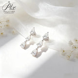 3ct Moissanite Earrings Pear Cut D Color VVS1 925 Sterling Silver GRA Certified Hypoallergenic Factory Direct Daily Wear